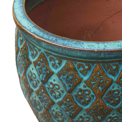 Glaze Sea Green Ceramic Pot