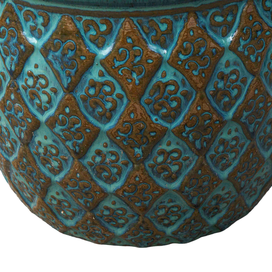 Glaze Sea Green Ceramic Pot