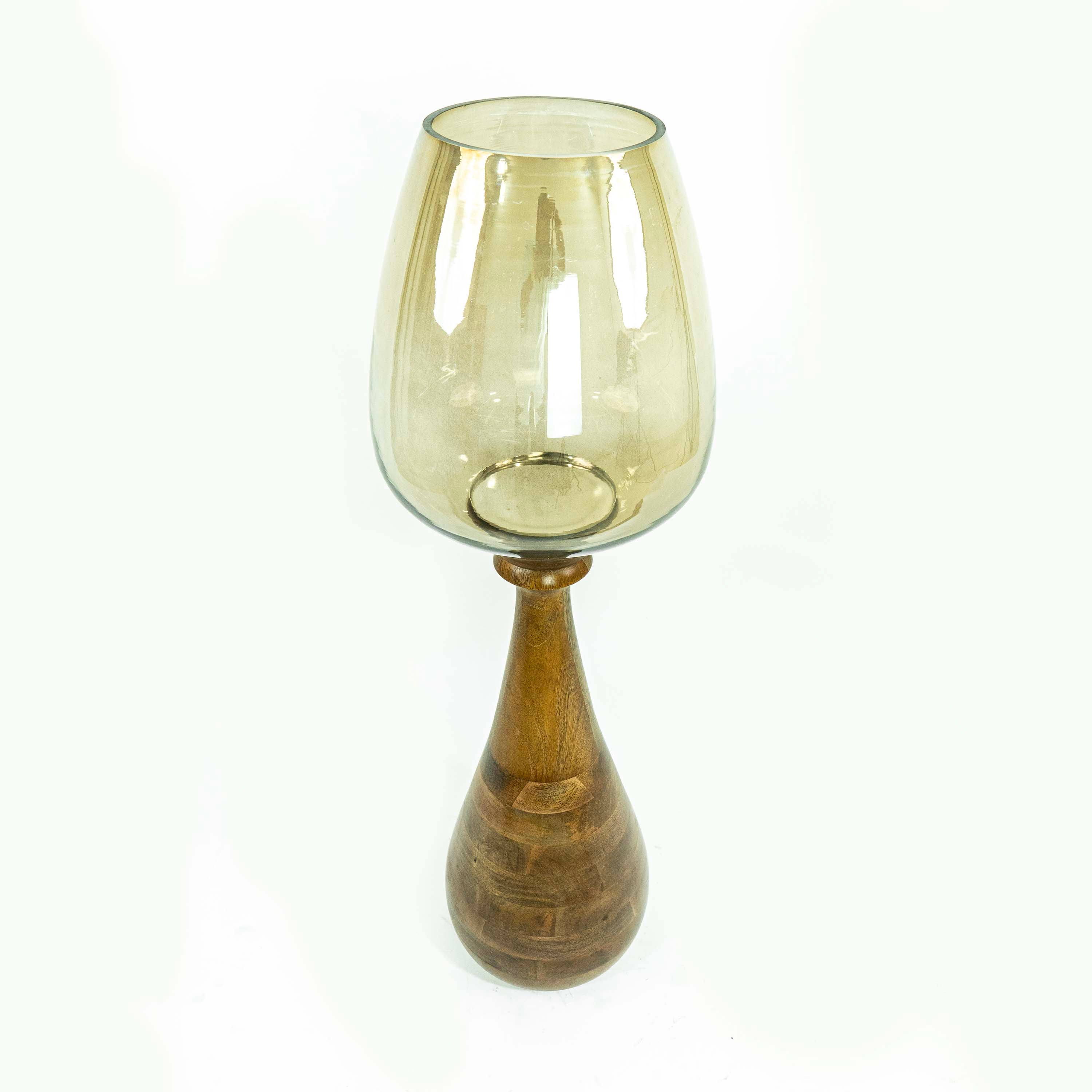 Willy Glass Hurricane Candle Stand