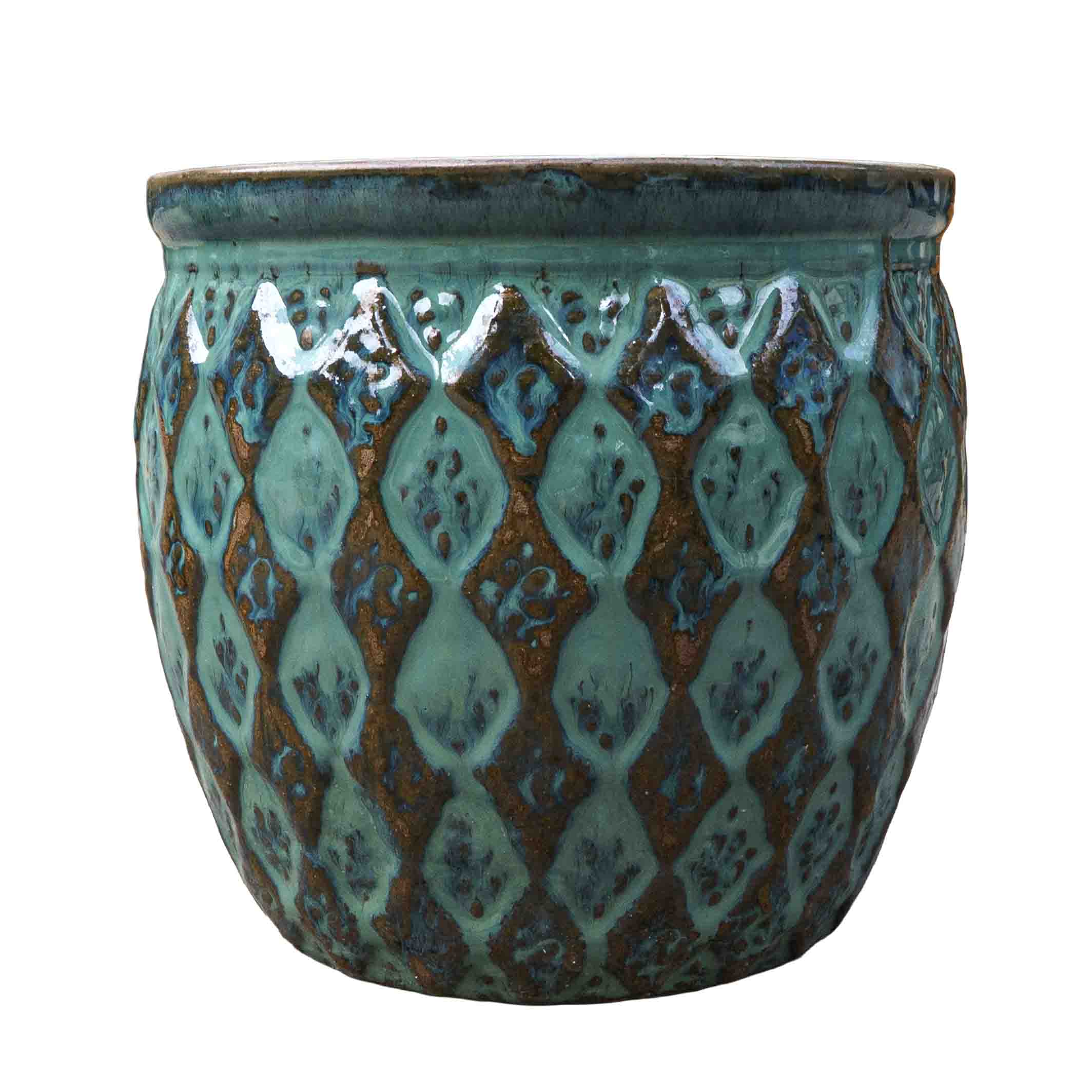 Glaze Sea Green Ceramic Pot