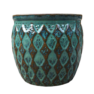 Glaze Sea Green Ceramic Pot
