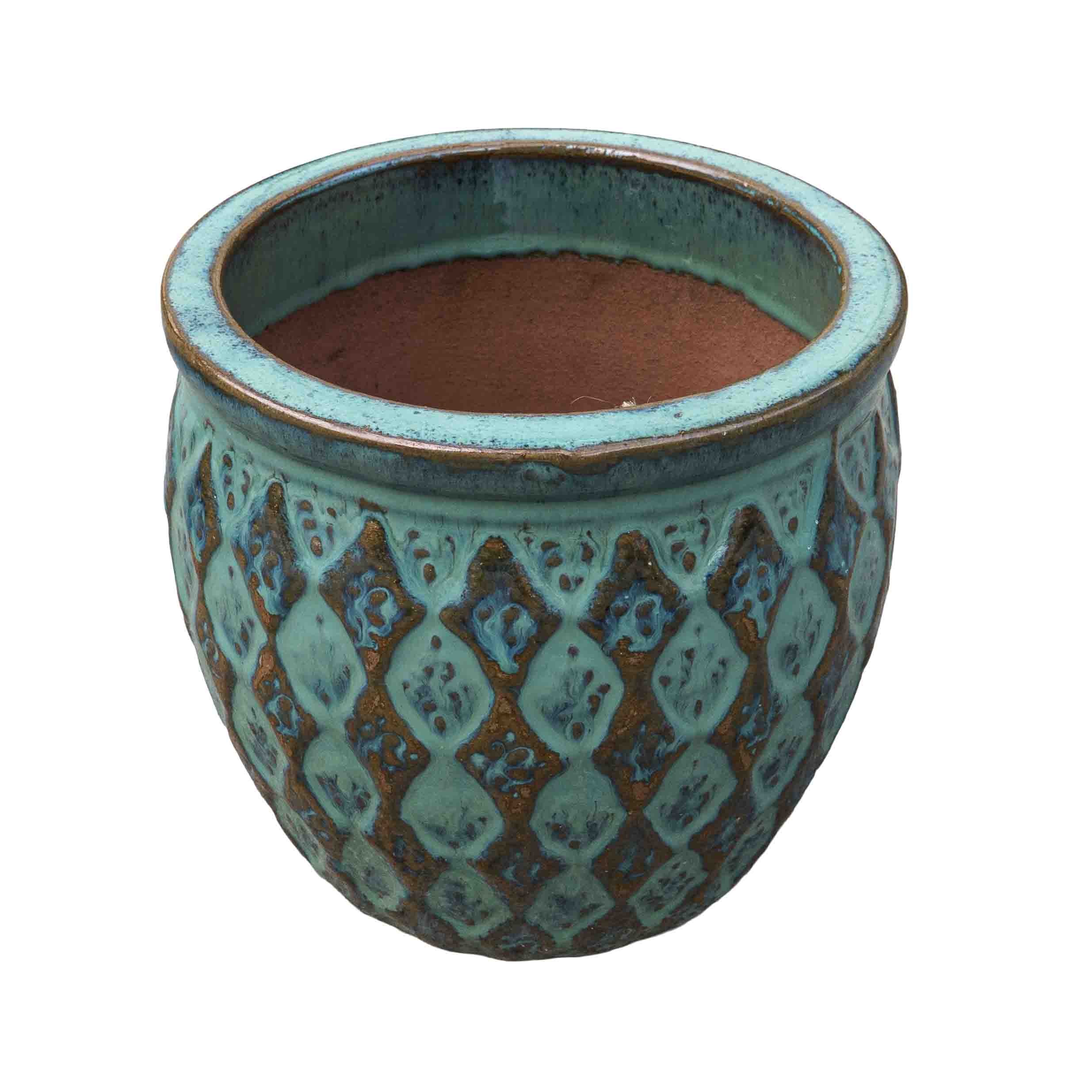 Glaze Sea Green Ceramic Pot