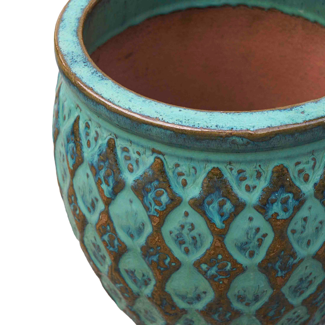 Glaze Sea Green Ceramic Pot