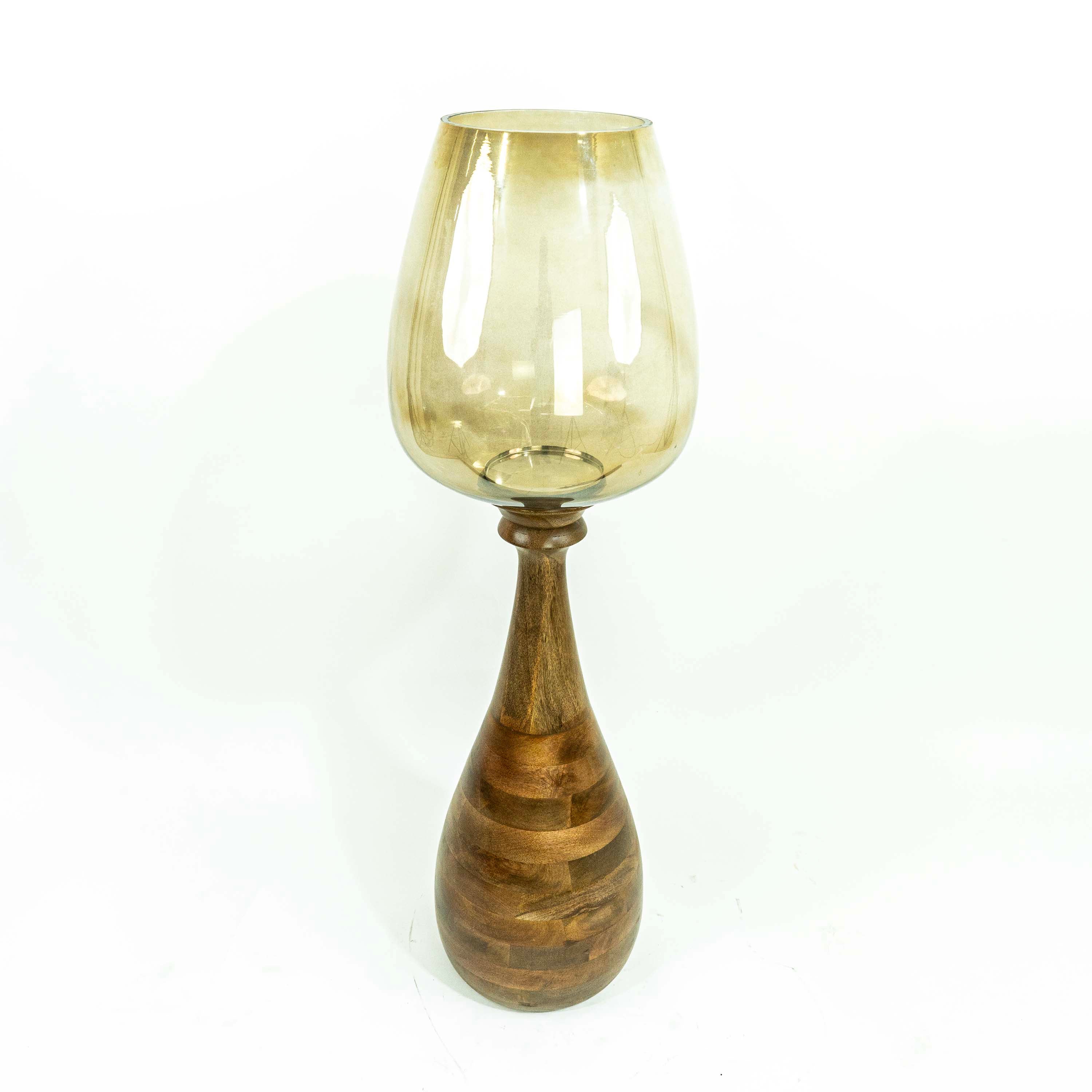Willy Glass Hurricane Candle Stand