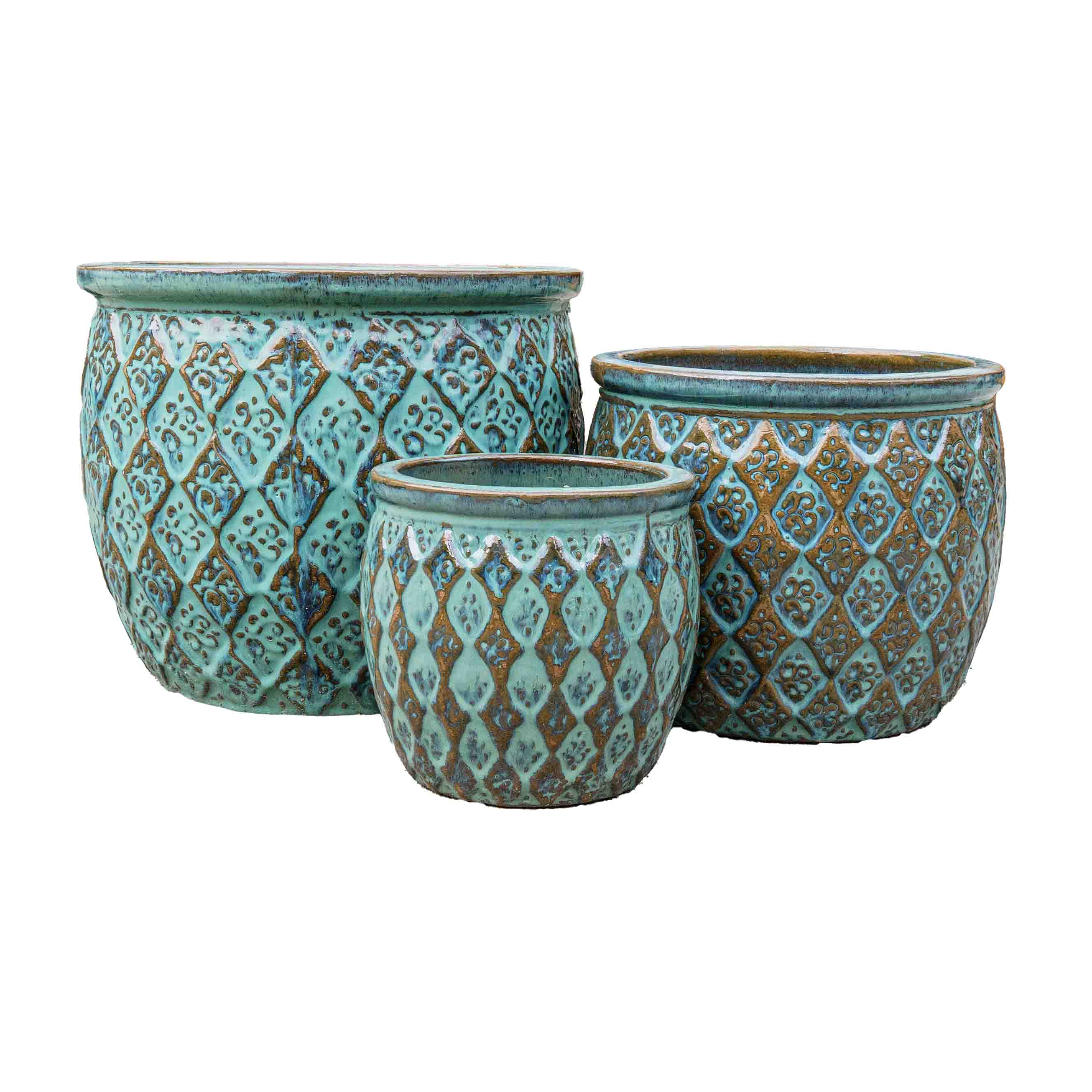 Glaze Sea Green Ceramic Pot