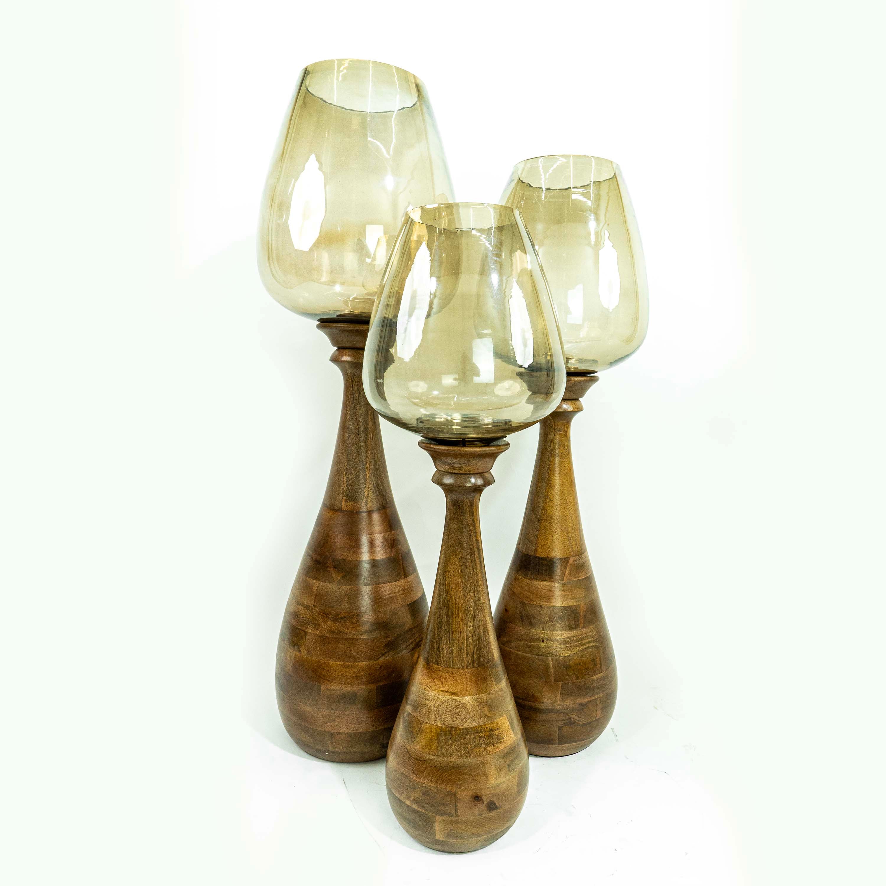 Willy Glass Hurricane Candle Stand
