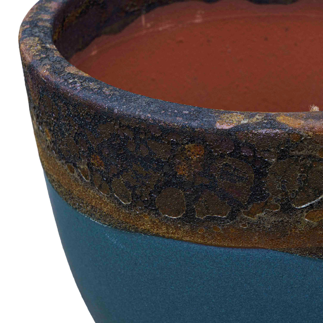 Textured Emerald Green Ceramic Pot