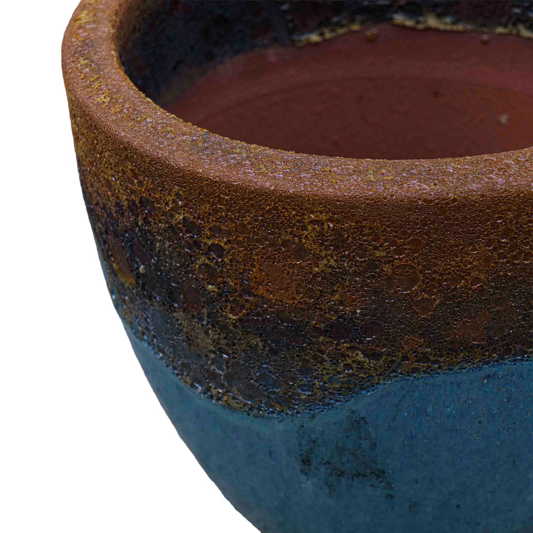 Textured Emerald Green Ceramic Pot