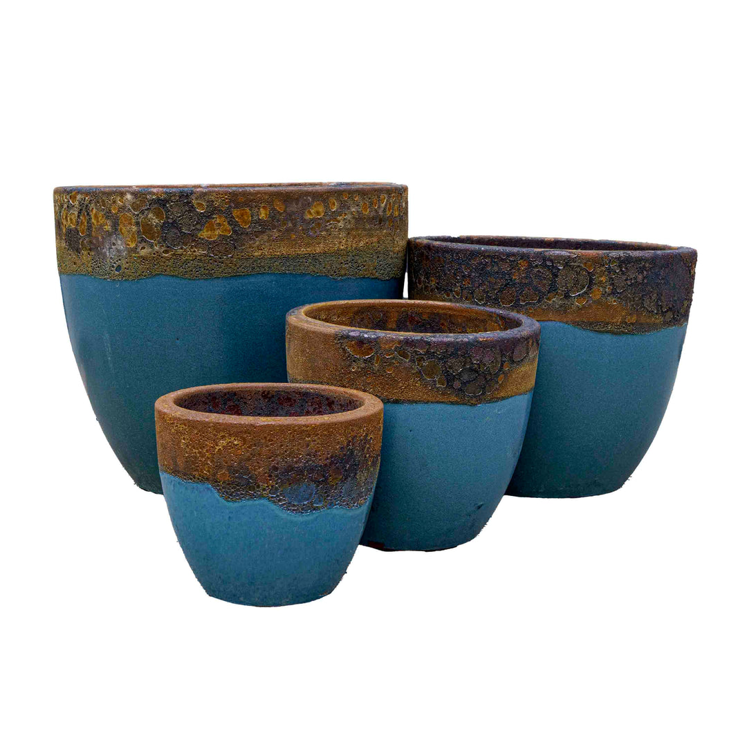 Textured Emerald Green Ceramic Pot