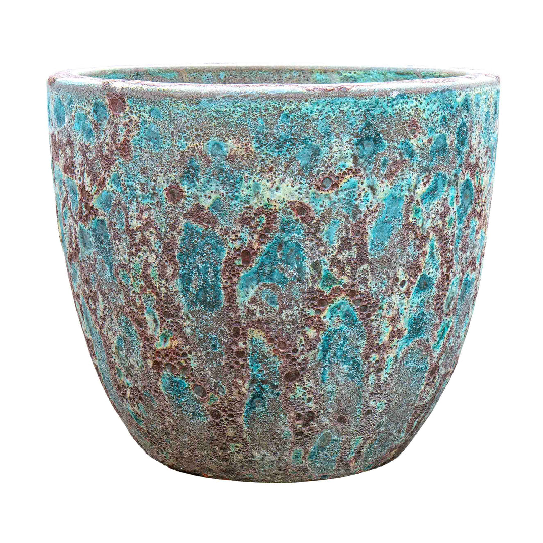 Coral Green Bubbled Ceramic Pot