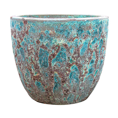 Coral Green Bubbled Ceramic Pot