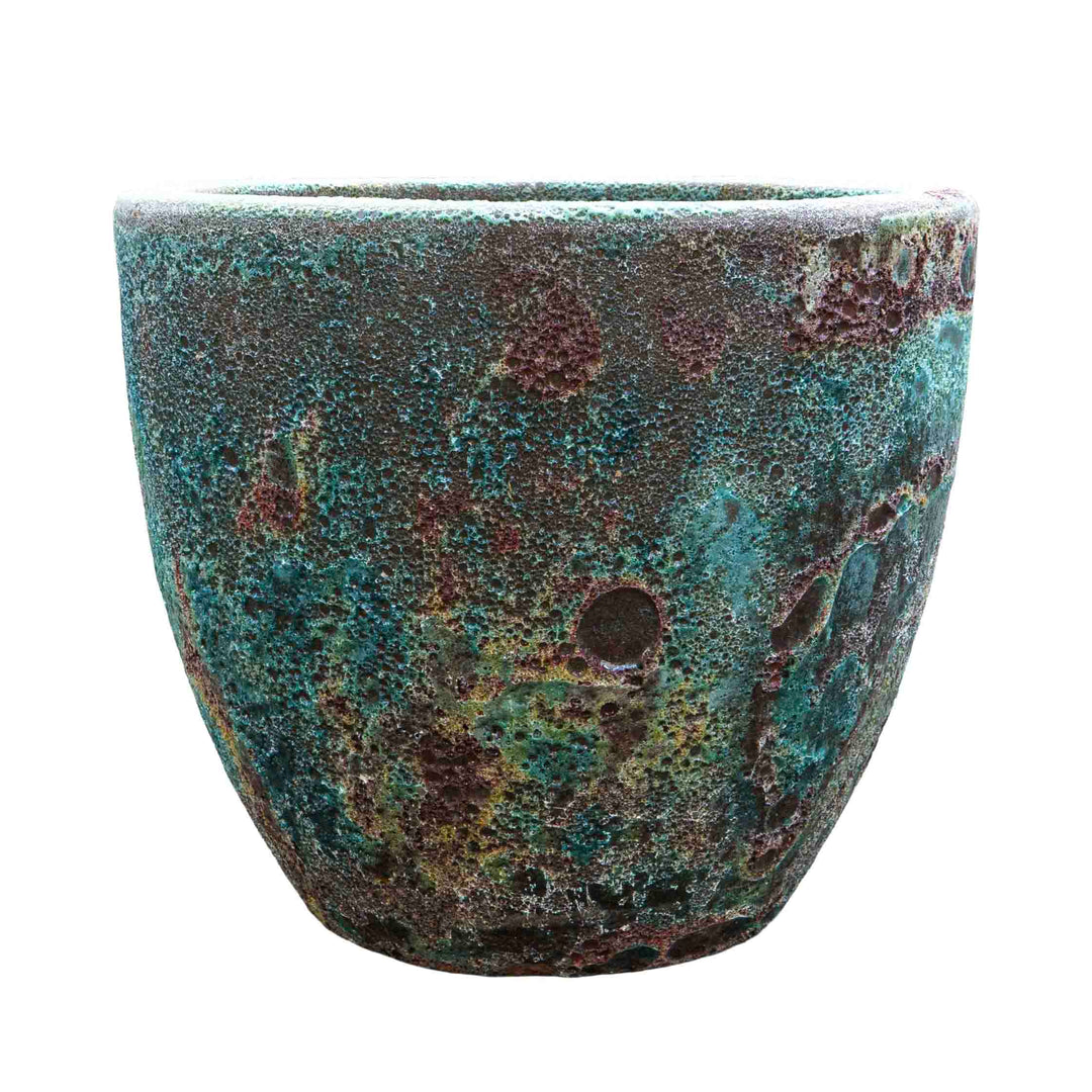 Coral Green Bubbled Ceramic Pot