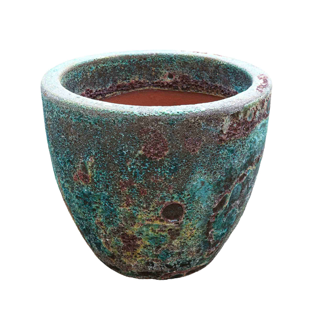 Coral Green Bubbled Ceramic Pot