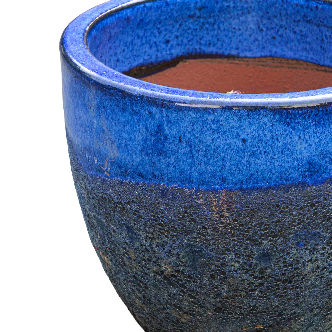 Bubble Sapphire Ceramic Pot