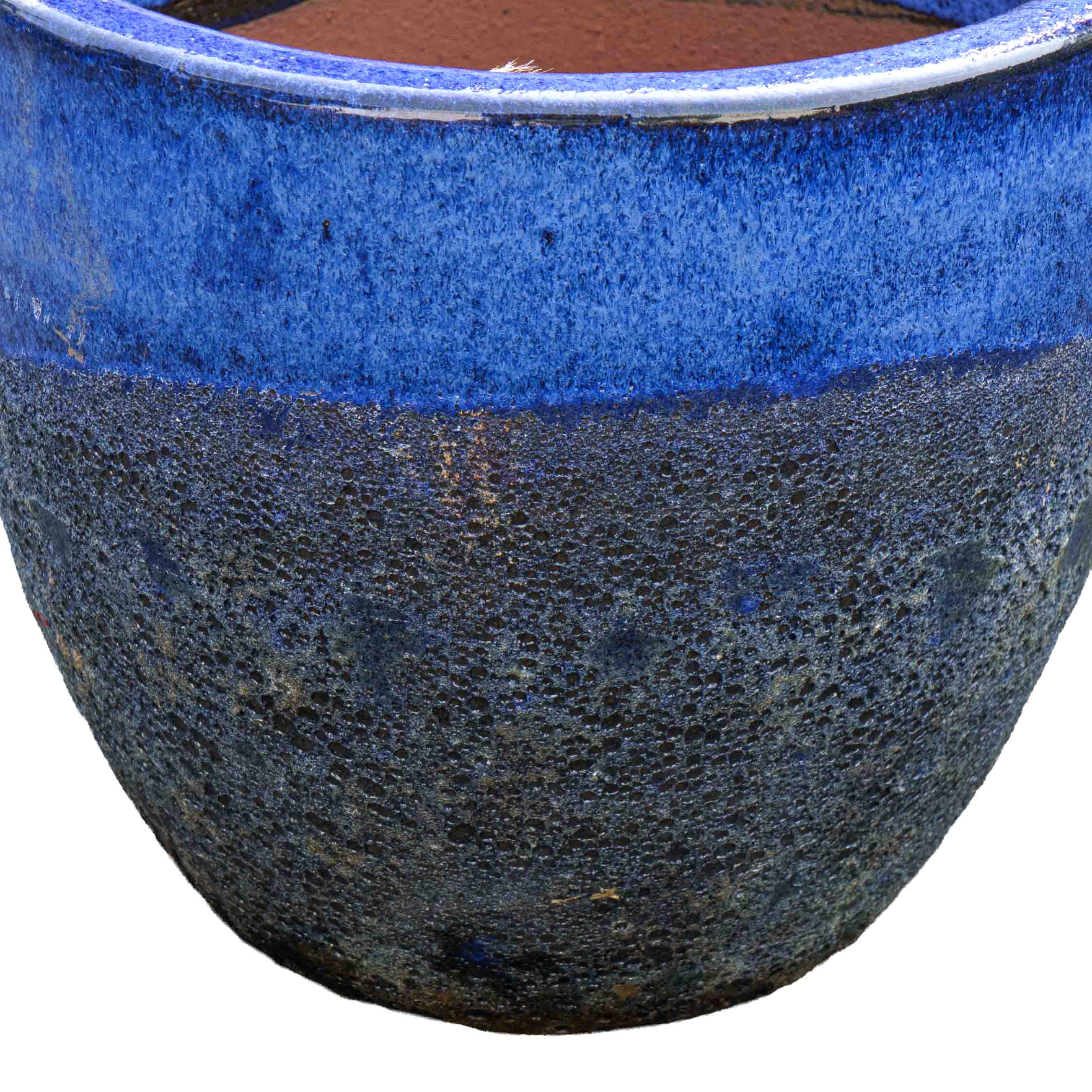 Bubble Sapphire Ceramic Pot
