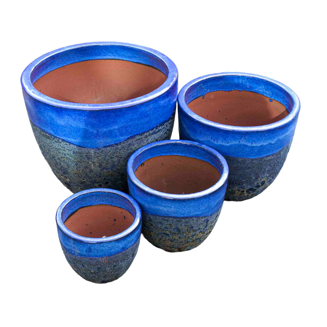 Bubble Sapphire Ceramic Pot