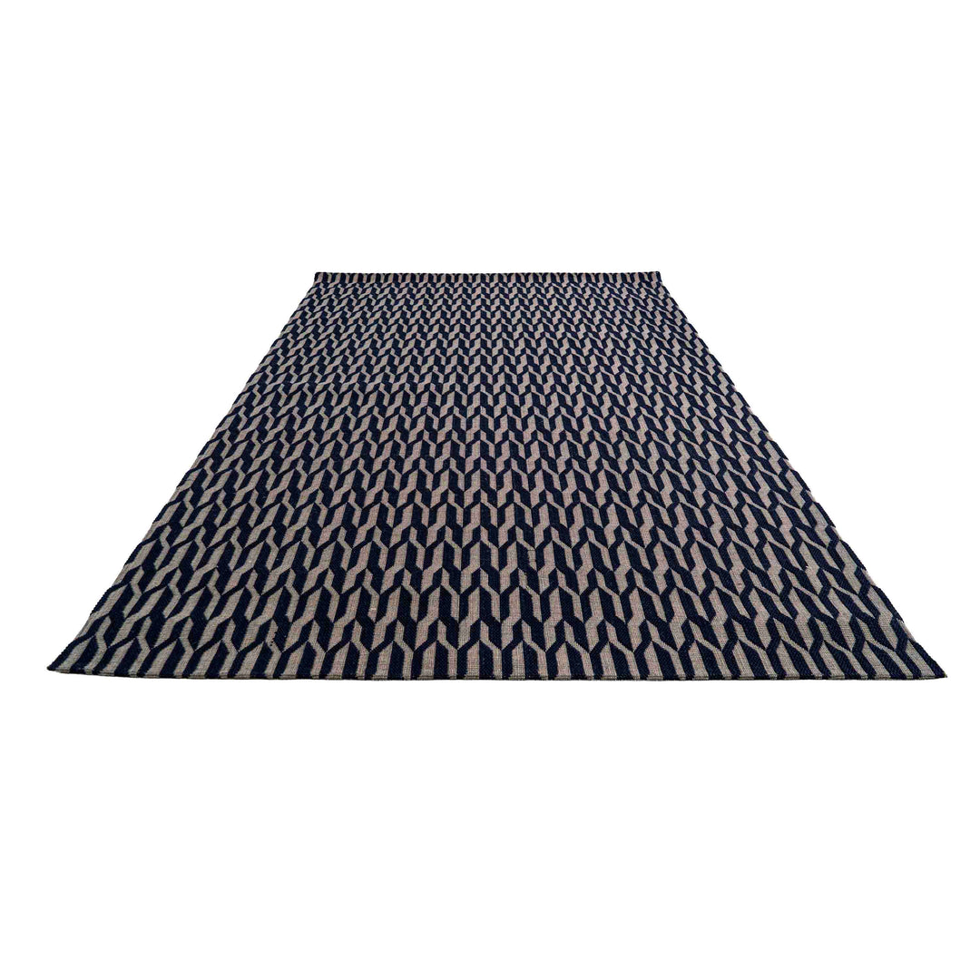 Jute Jacquard Illusion Weave - Black