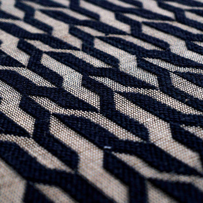 Jute Jacquard Illusion Weave - Black