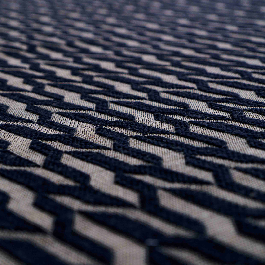 Jute Jacquard Illusion Weave - Black