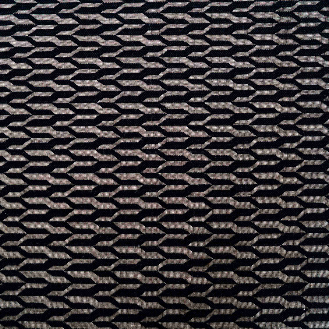 Jute Jacquard Illusion Weave - Black