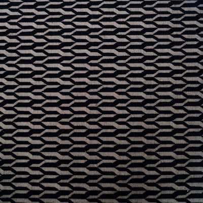 Jute Jacquard Illusion Weave - Black