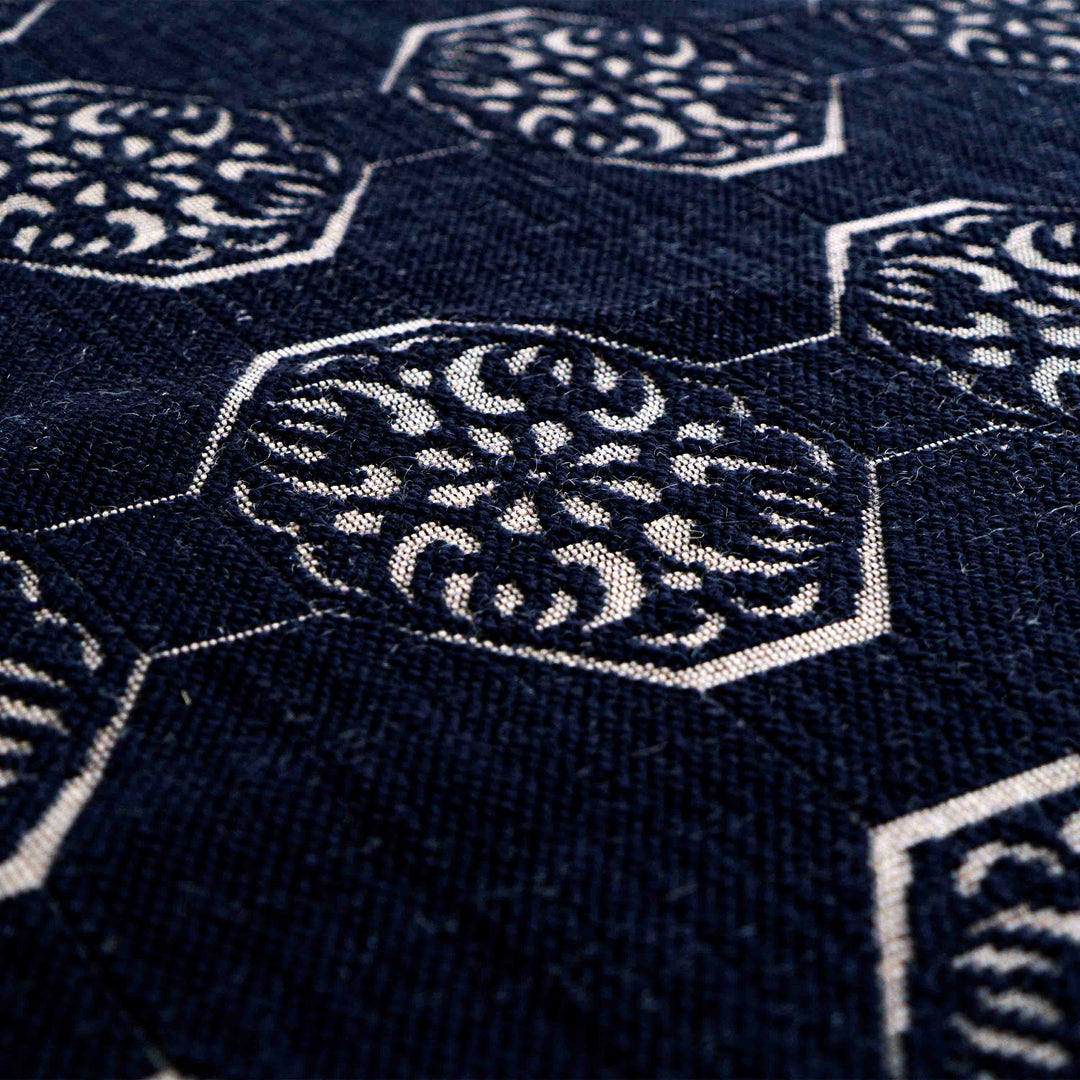 Jute Jacquard Hexa Bloom - Black