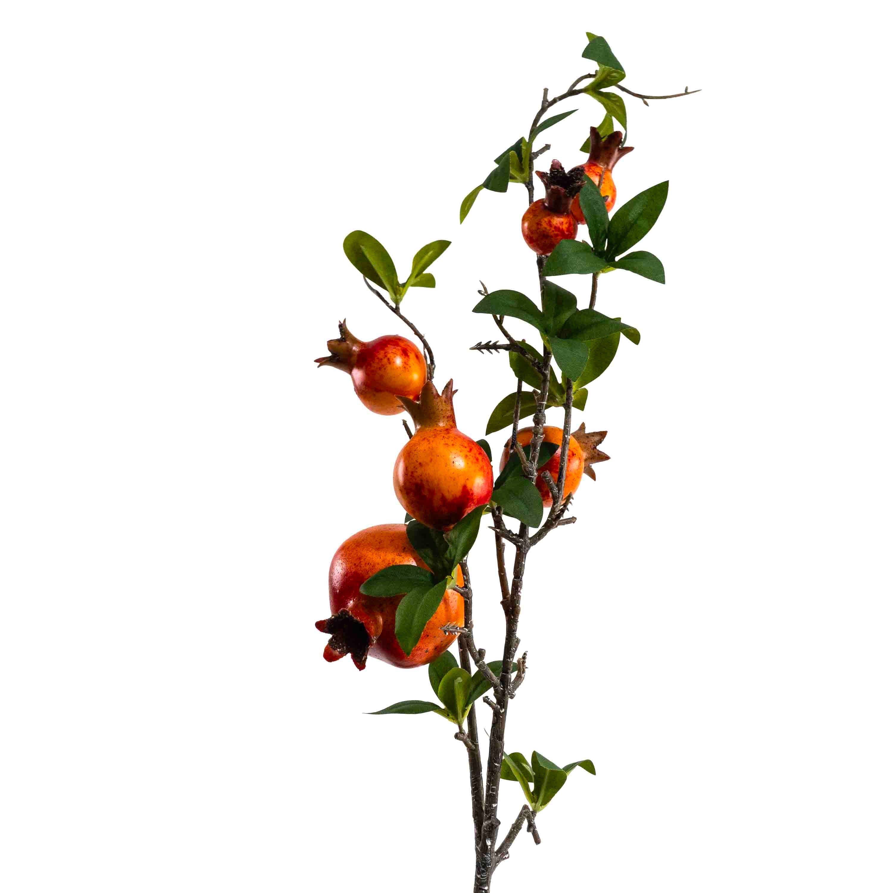 FAUX POMEGRANATE STEM FOLIAGE