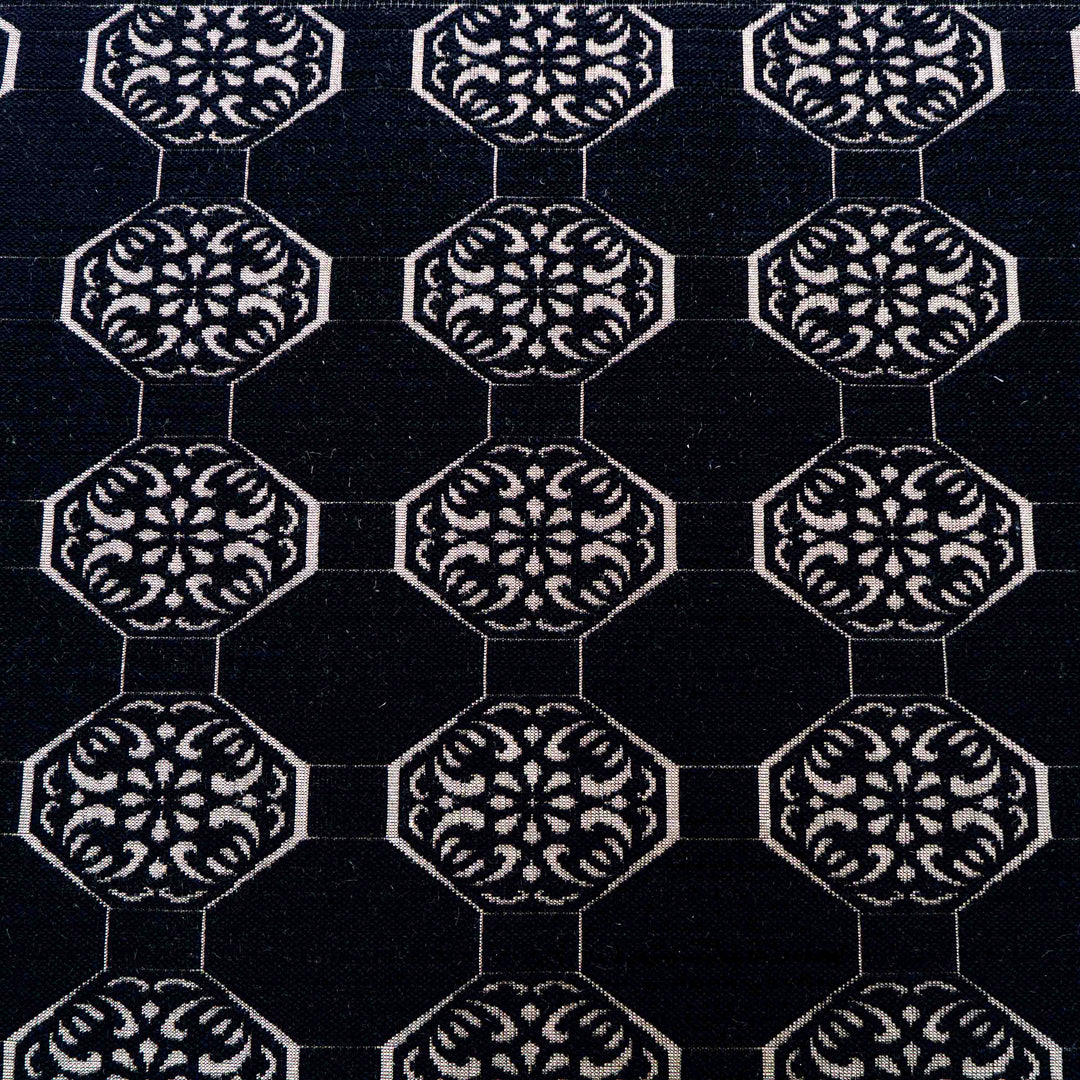 Jute Jacquard Hexa Bloom - Black