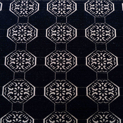 Jute Jacquard Hexa Bloom - Black