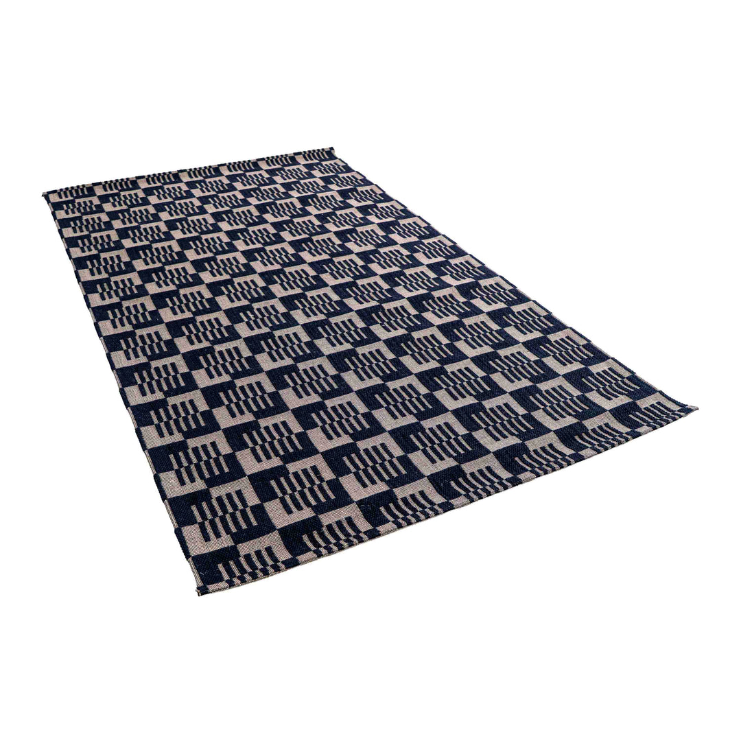 Jute Jacquard Urban Blocks - Black
