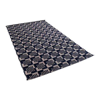Jute Jacquard Urban Blocks - Black