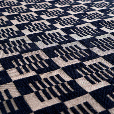 Jute Jacquard Urban Blocks - Black