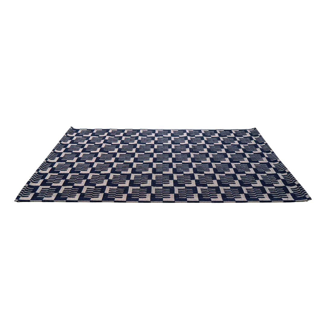 Jute Jacquard Urban Blocks - Black