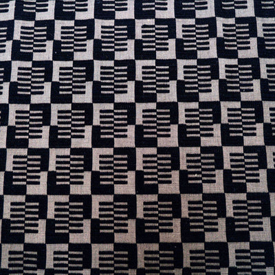 Jute Jacquard Urban Blocks - Black