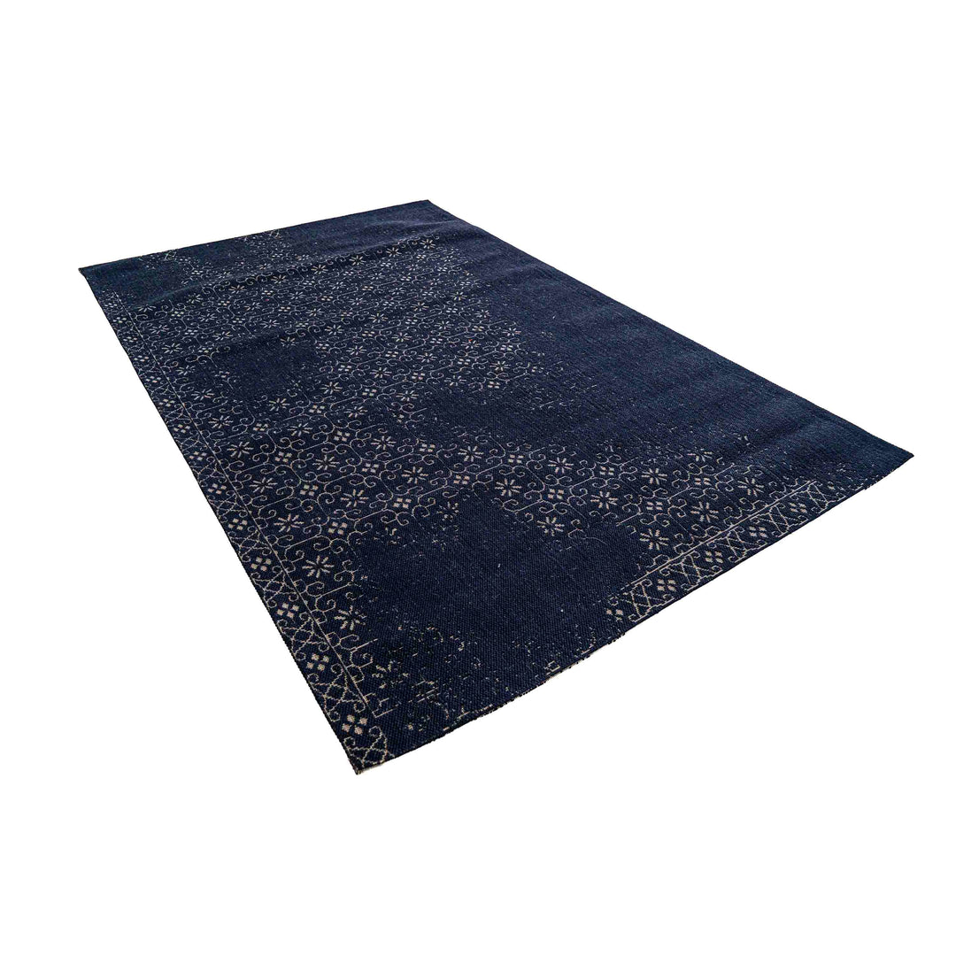 Jute Jacquard Micro Floris - Black