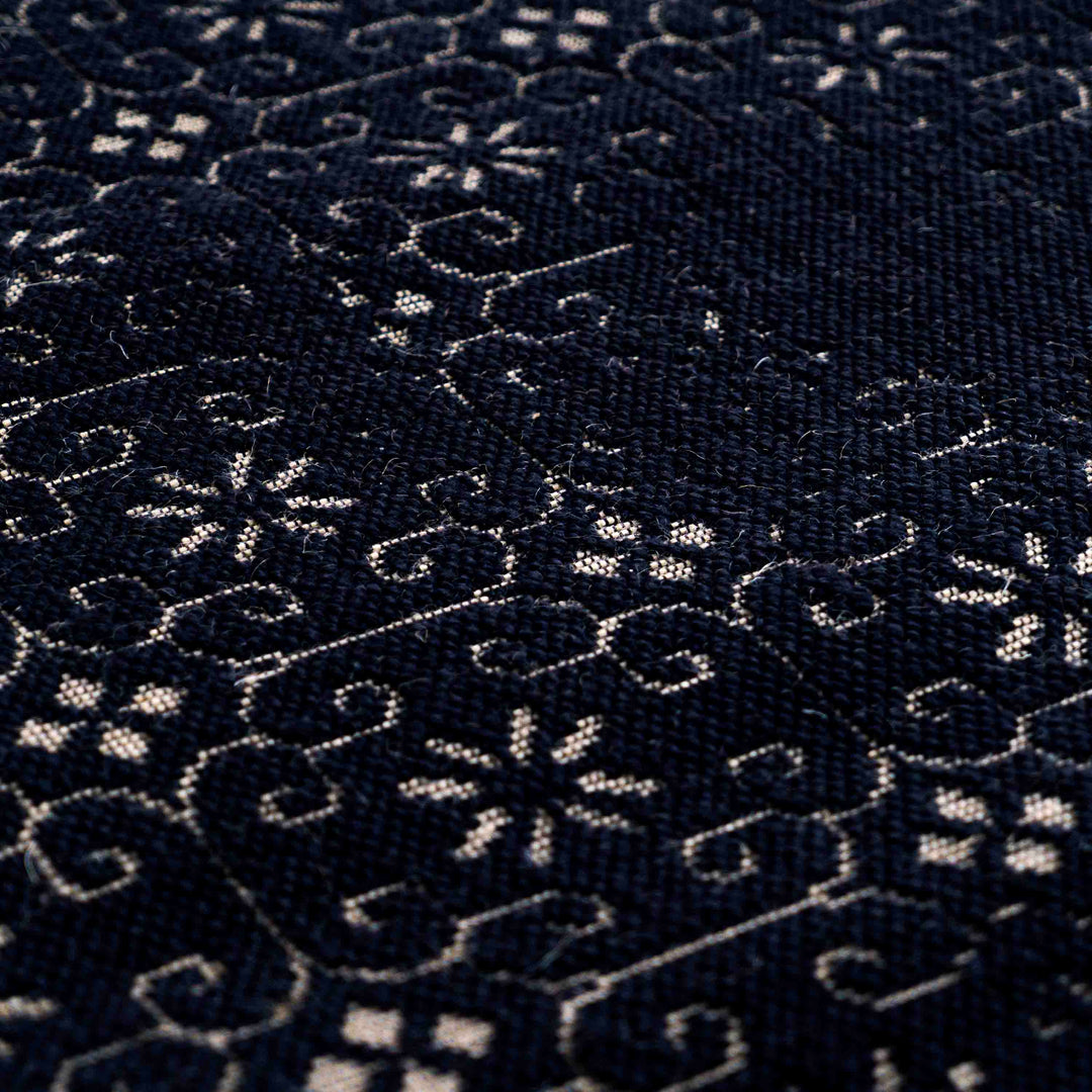 Jute Jacquard Micro Floris - Black