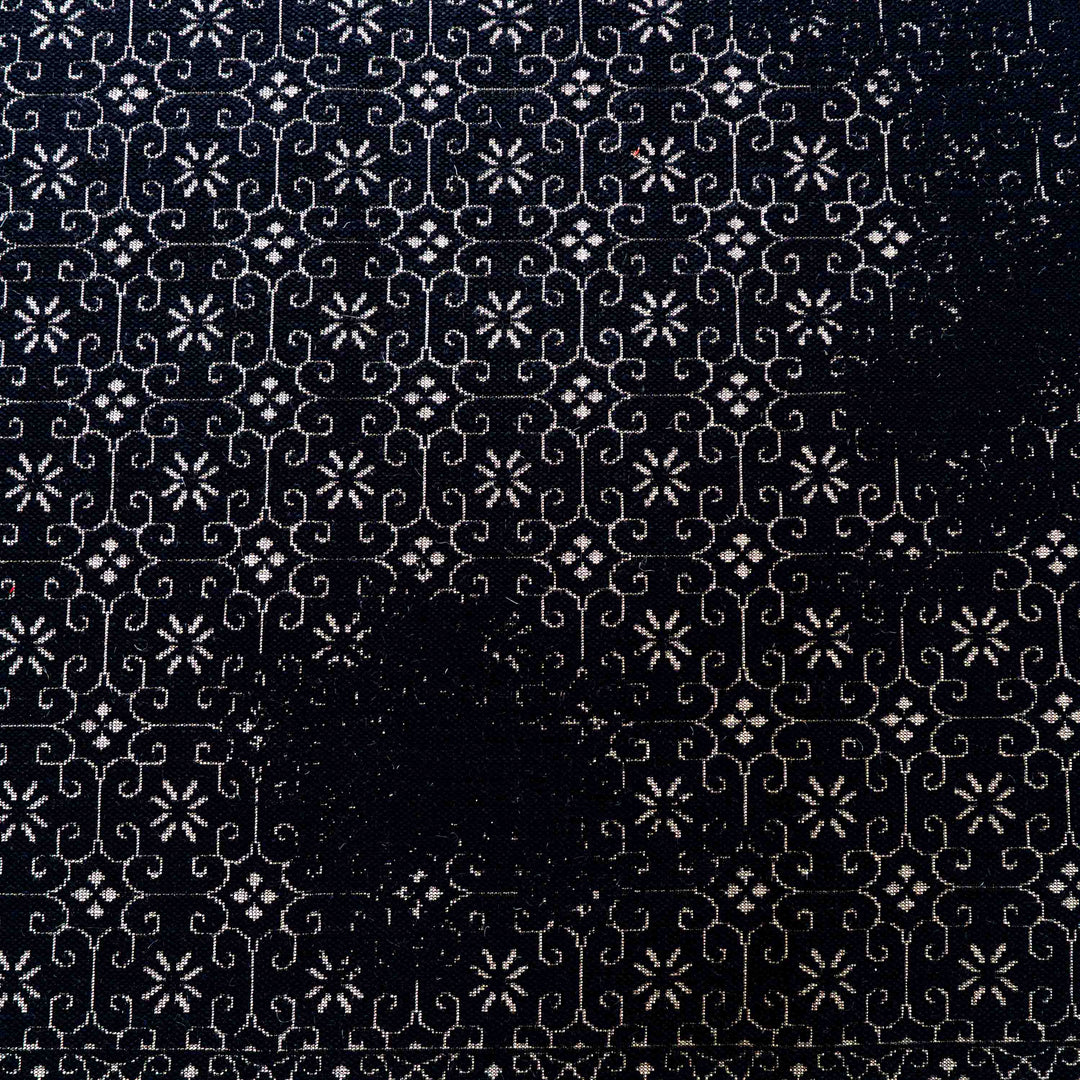 Jute Jacquard Micro Floris - Black