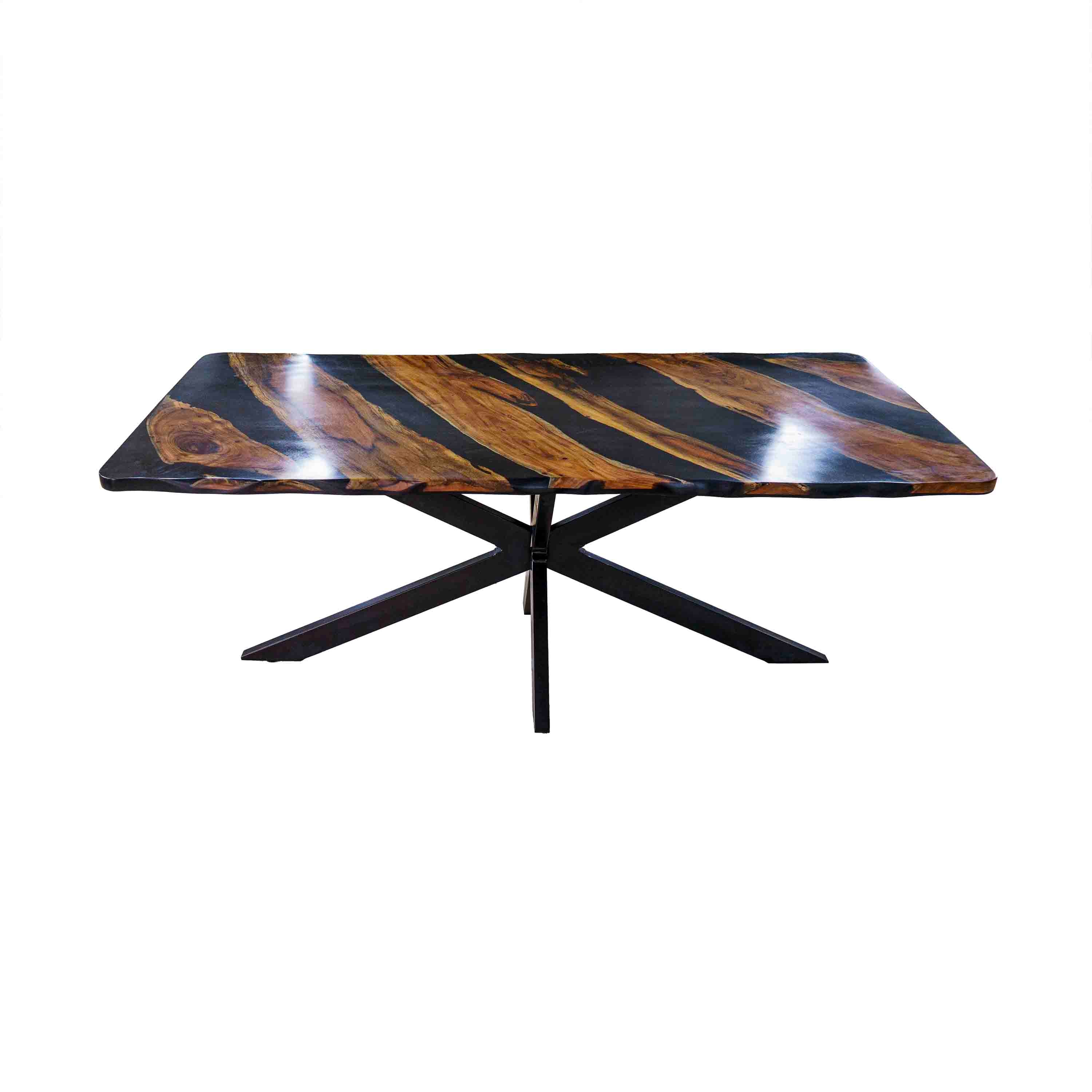 Wooden Epoxy Dining Table 6 Seater