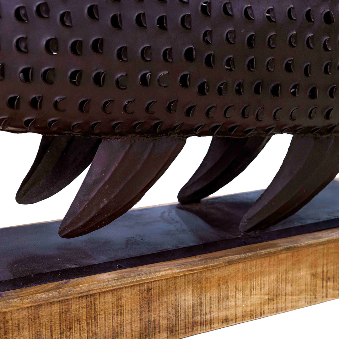 Fish Candleholder Metal Sculpture