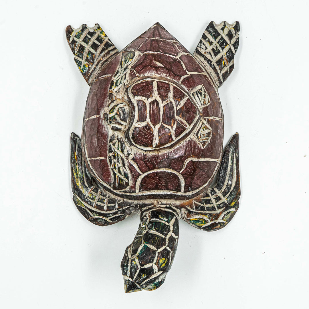 Lucky Turtle In Albasia Wood - Brown