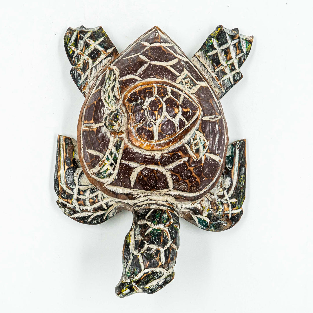 Lucky Turtle In Albasia Wood - Brown