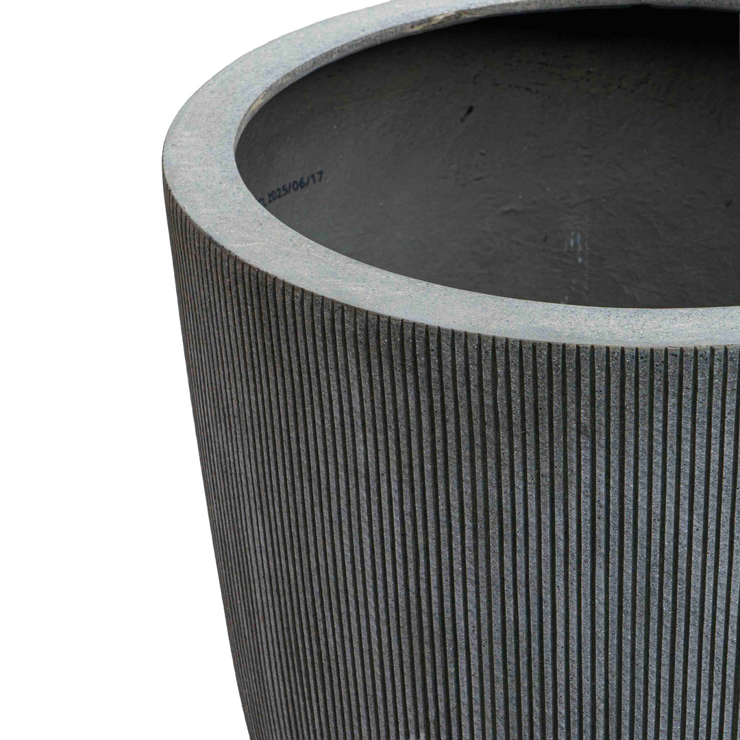 Grey tall polyresin Pot