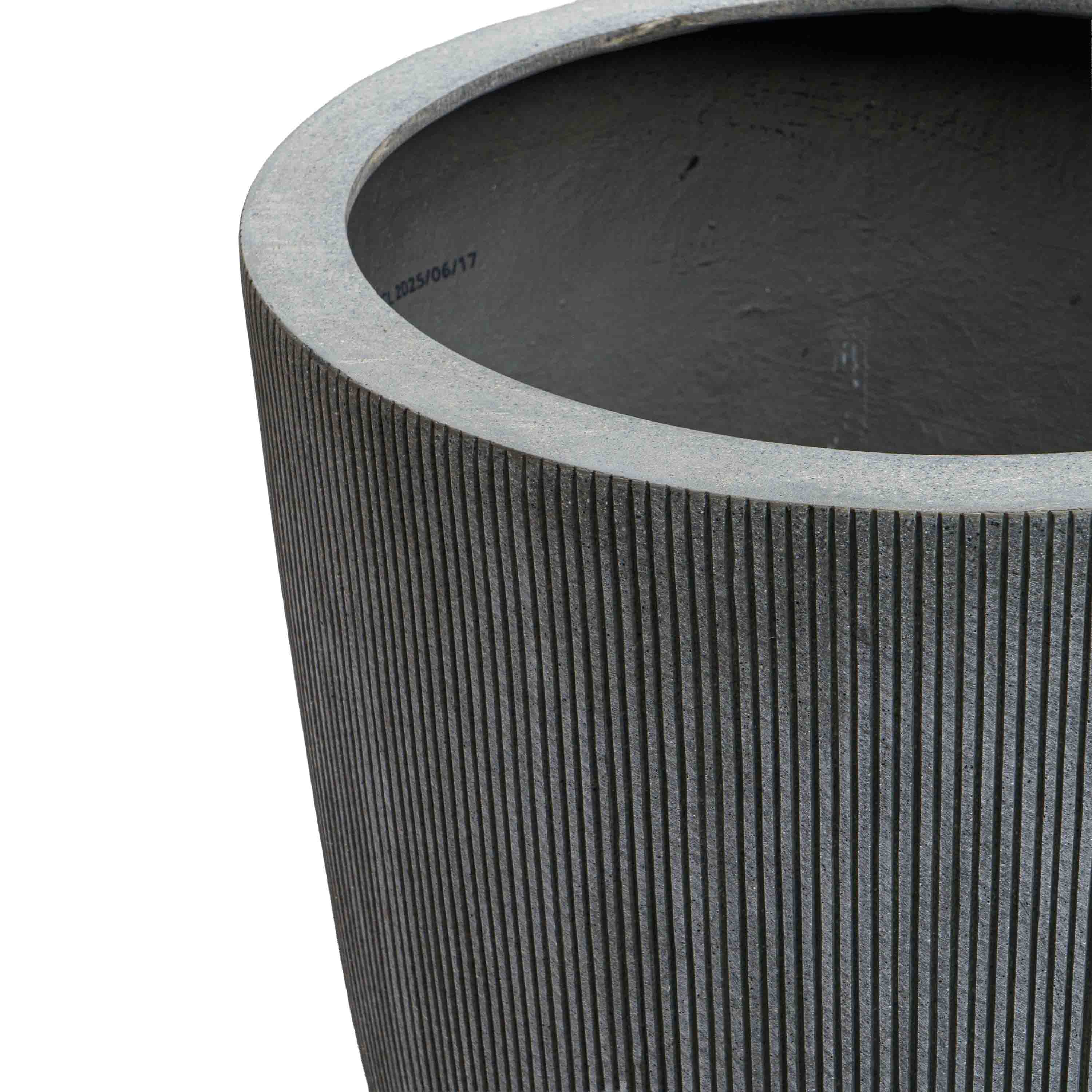 Grey tall polyresin Pot