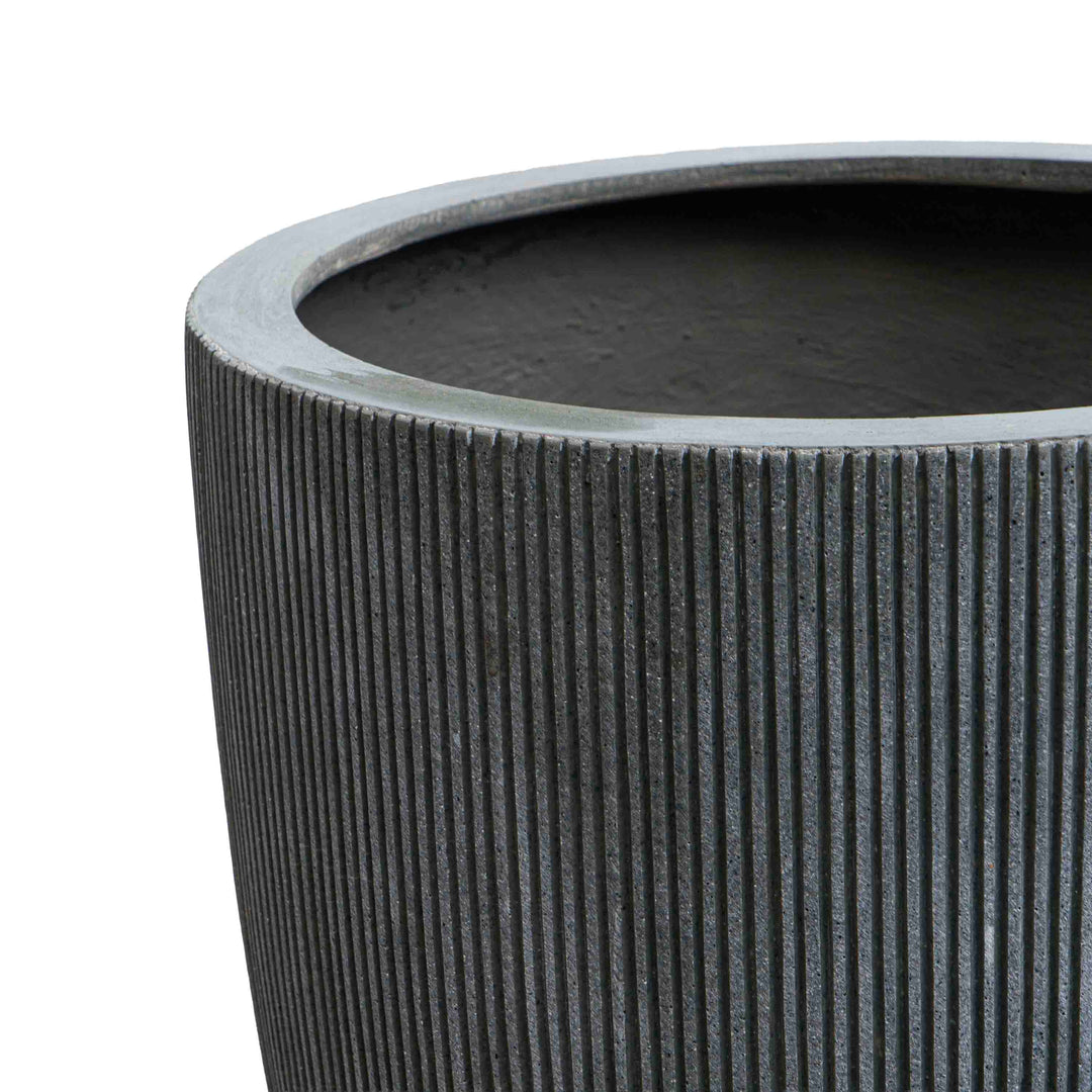 Grey tall polyresin Pot
