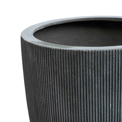 Grey tall polyresin Pot