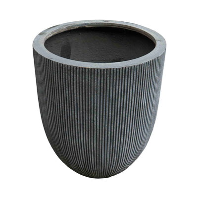 Grey tall polyresin Pot