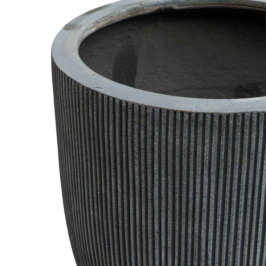 Grey tall polyresin Pot