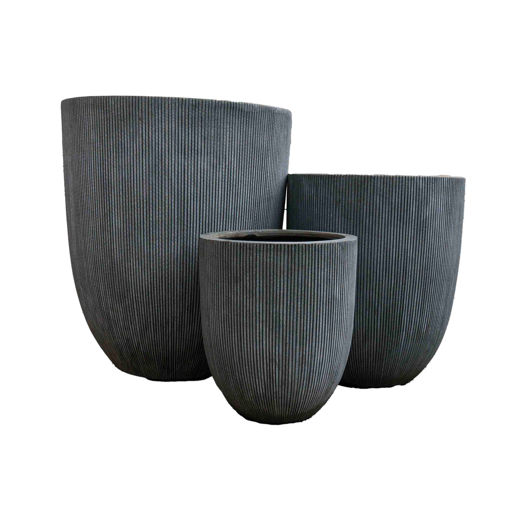 Grey tall polyresin Pot