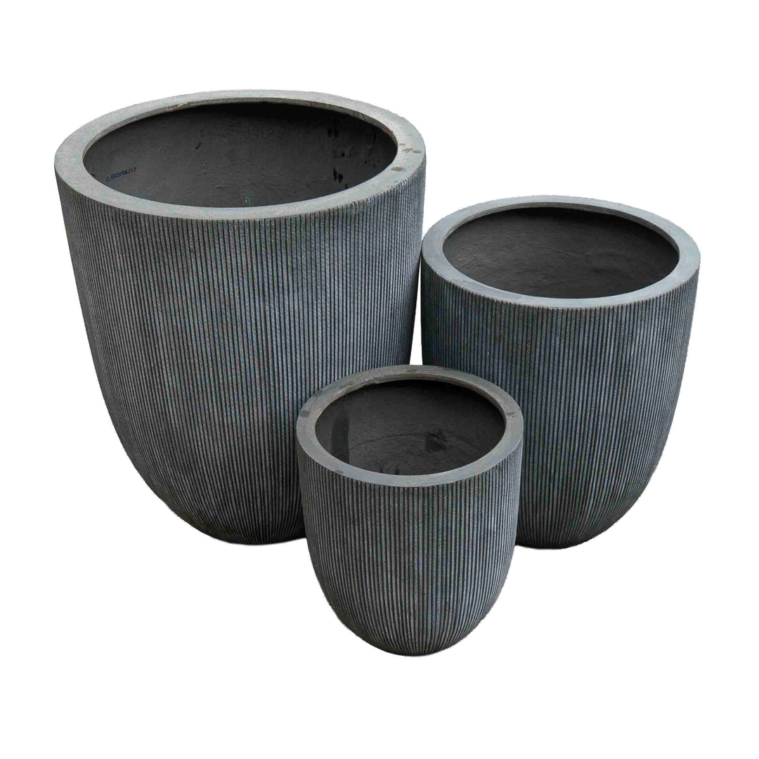 Grey tall polyresin Pot