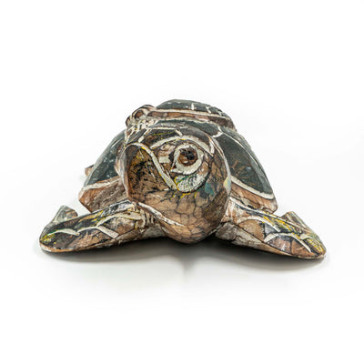 Lucky Turtle In Albasia Wood - Light Blue